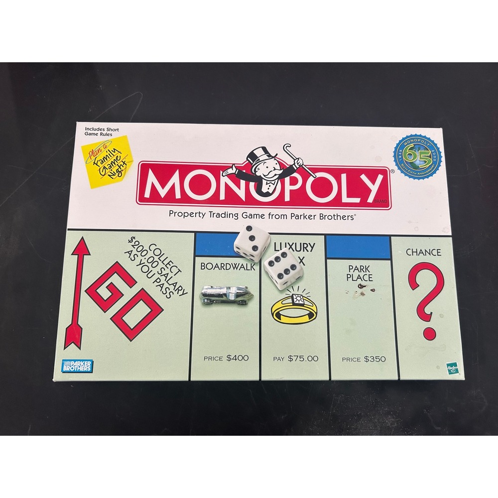 1999 Vintage/Y2K Monopoly 65th anniversary